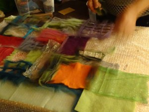 Filzen Filzschal Herstellung